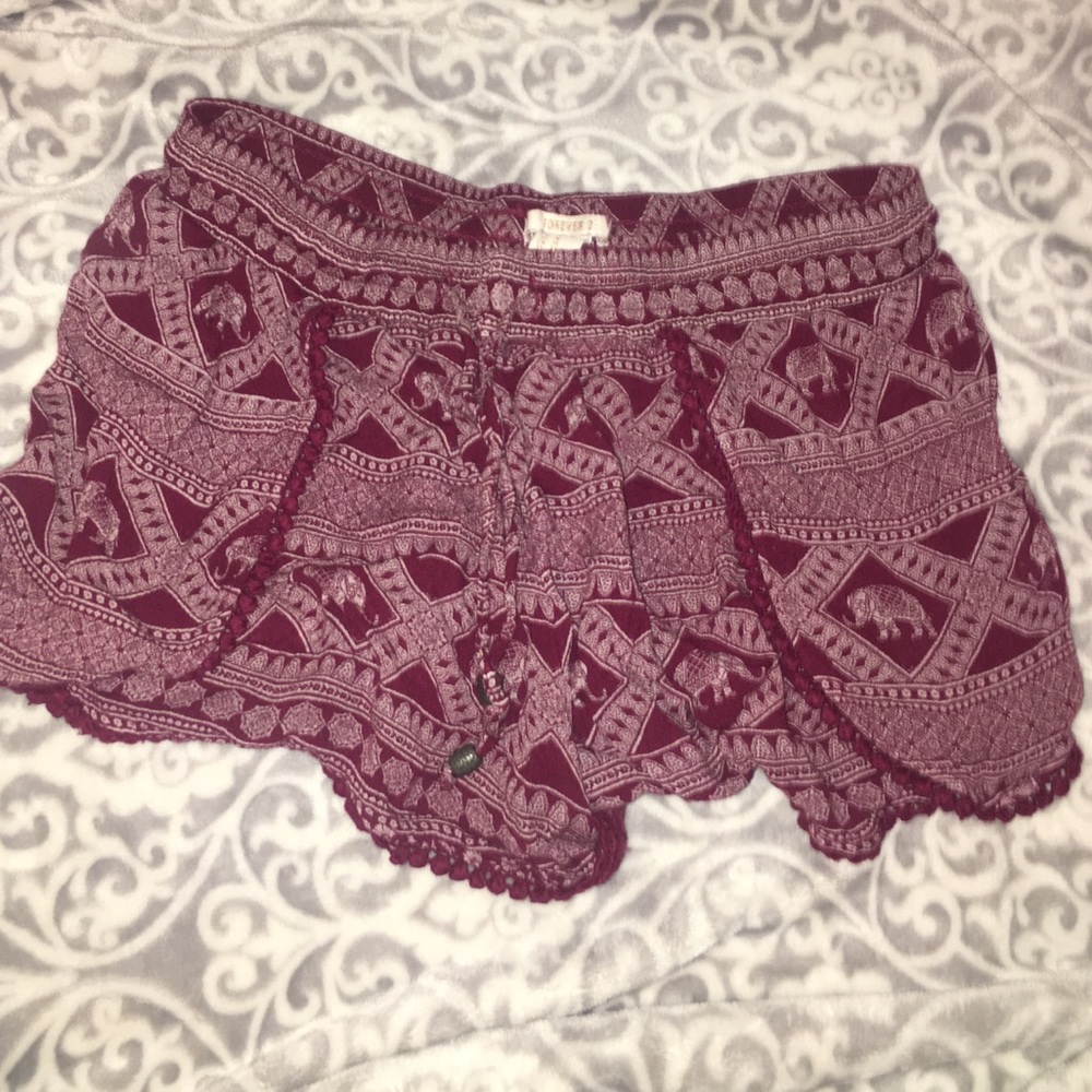 Forever 21 Pink Elephant Shorts